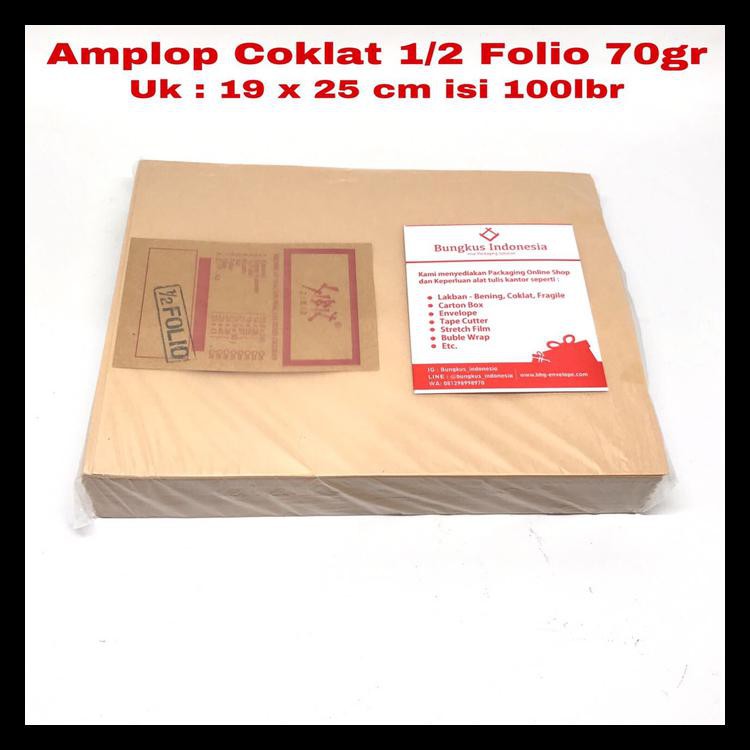

Hot Product Amplop Cokalt 1/2Folio Isi 100Lbr Barang Bagus