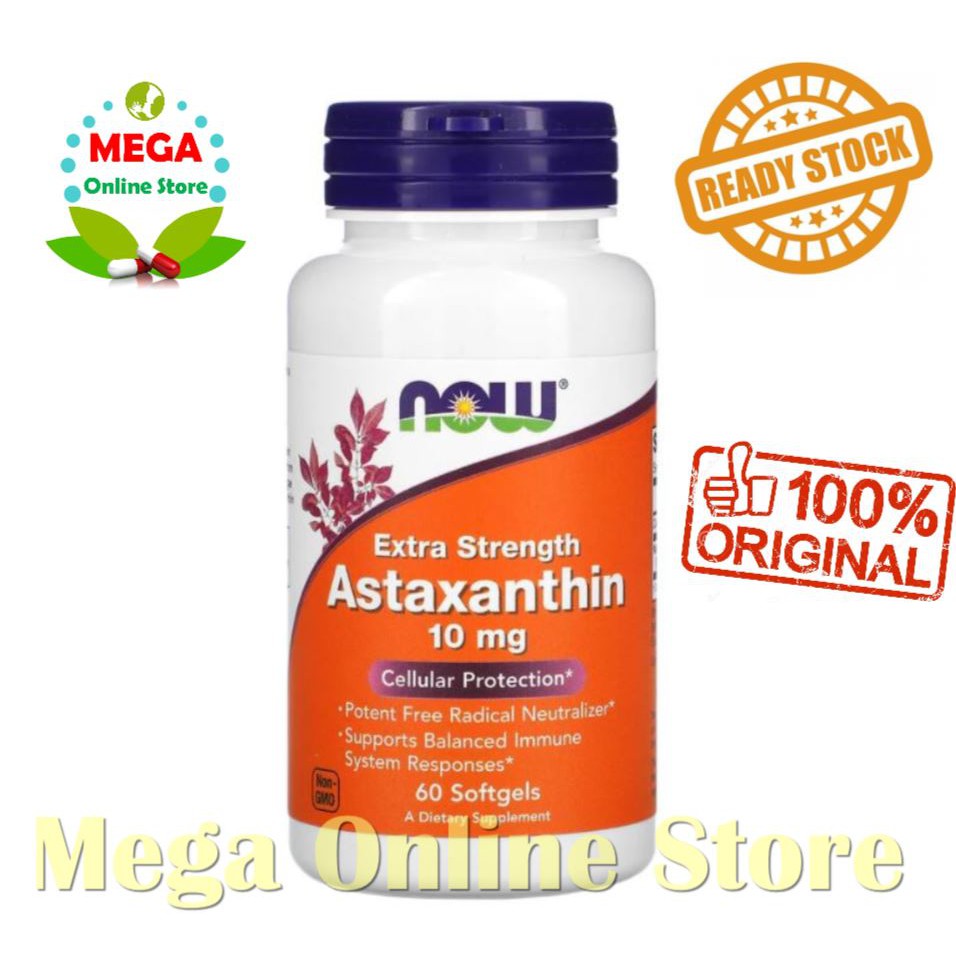 Now Foods Astaxanthin 10 mg 60 Softgels