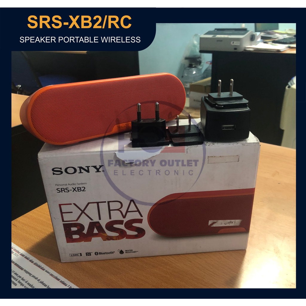 Jual SPEAKER SONY PORTABLE SRS-XB2 BLUETOOTH/WIRELESS EXTRA BASS EX ...