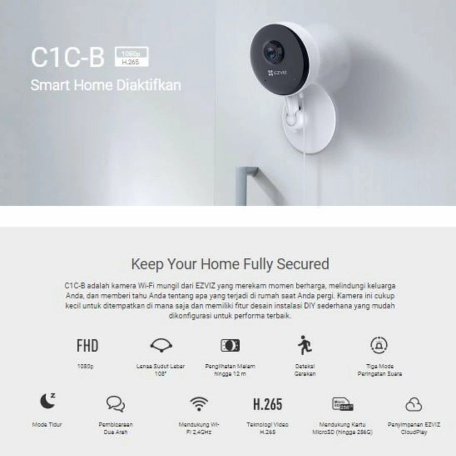 EZVIZ C1C-B Mini O Smart WiFi CCTV IP Camera Full HD 1080p 2MP