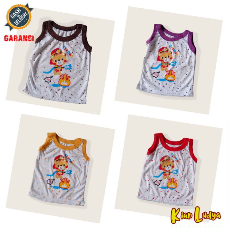 Baju Bayi Singlet Lekton Motif Fireman BBK