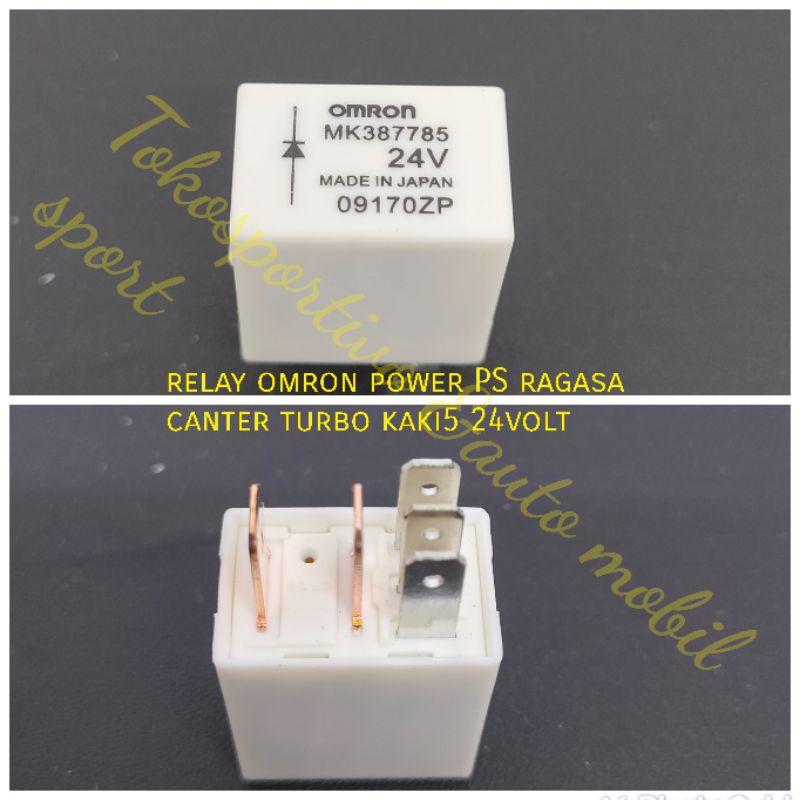 Relay relai power Omron PS ragasa canter turbo kaki 5 24volt MK 387785 Made in Japan