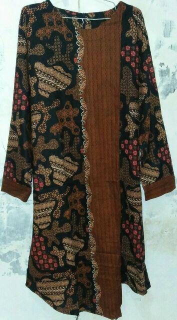 Tunik Batik Ziper Atasan Terbaru M L Xl Xxl