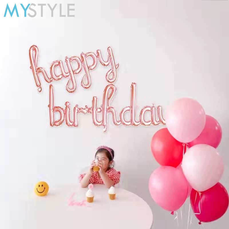 HAPPY TIME FOIL TULISAN HAPPY BIRTHDAY SAMBUNG 1 SET BALON FOIL MURAH BALON PESTA BALON FOIL ULANG TAHUN