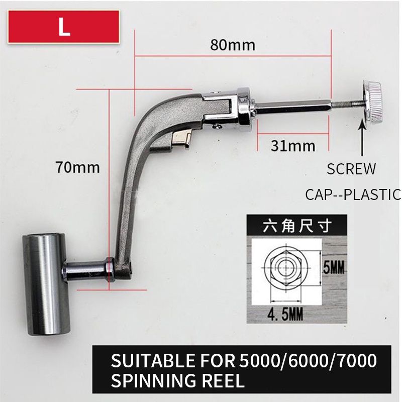Handle Reel Pancing Bahan Full Metal Dengan Skrup Untuk Memancing Di Laut Sungai Rock