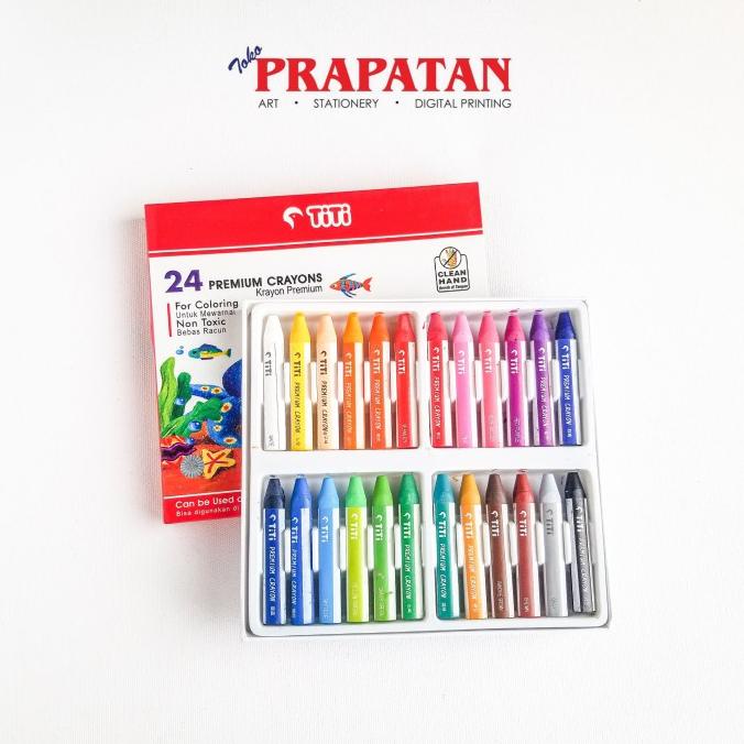 

KRAYON PREMIUM TITI 24 WARNA / TITI PREMIUM CRAYON 24 COLOUR