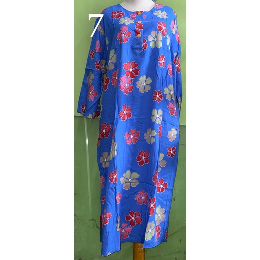 DASTER PENDEK LENGAN 3/4 LD 115CM KENCANA UNGU LABEL BIRU-7