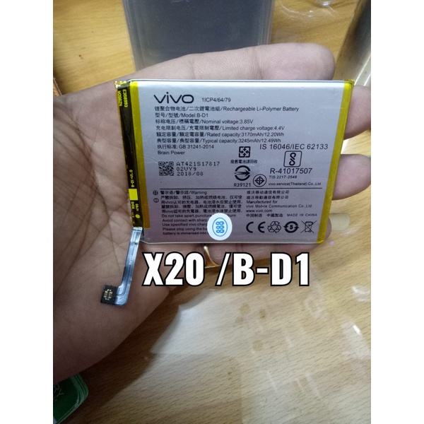 Battery Batere Batre Baterai Vivo X20 B-D1 BD1