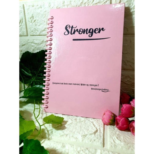 

buku diary aesthetic hard cover quotes pink series