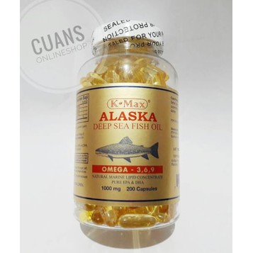 K-Max Alaska Deep Sea Fish Oil Isi 100 Dan 200 300 Capsules