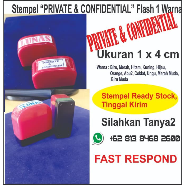 

Stempel Private and Confidential Flash 1 Warna