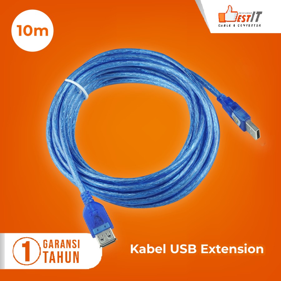 Kabel USB Extension V2.0 Panjang 1.5 Meter 3 Meter 5 Meter 10 Meter