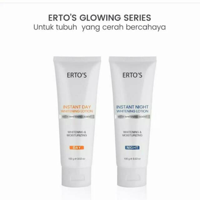 ERTOS INSTANT NIGHT WHITENING BODY LOTION MALAM PEMUTIH KULIT BADAN ORIGINAL