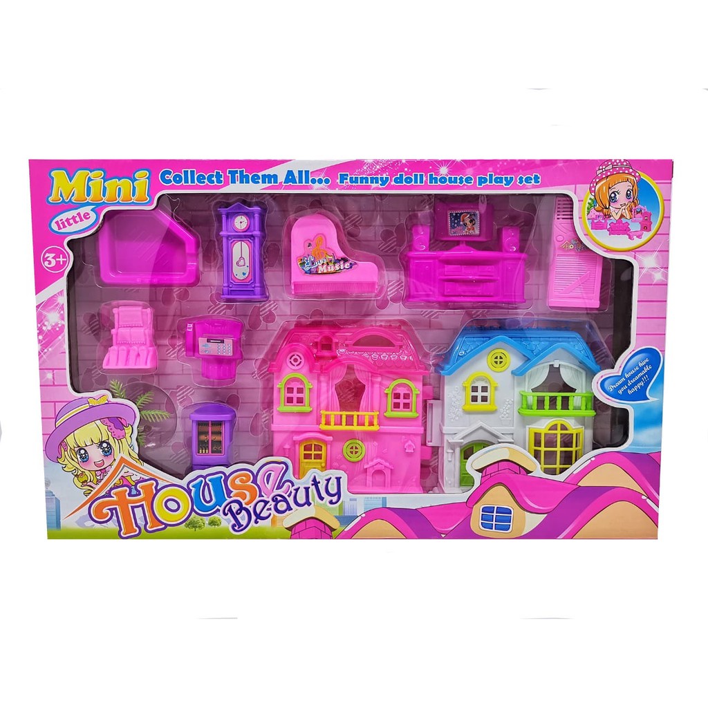 MAINAN ANAK PEREMPUAN RUMAH - RUMAHAN BONEKA MINI HOUSE BEAUTY