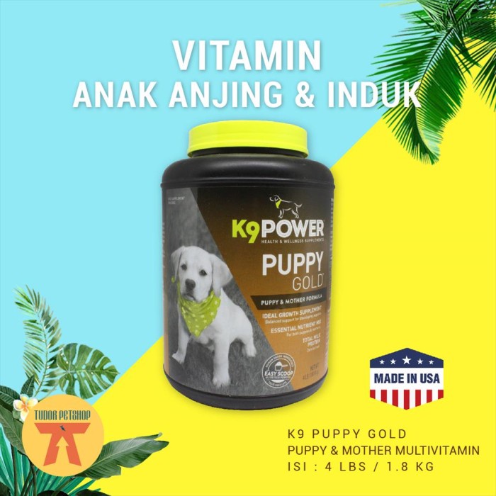 Vitamin Anak Anjing Puppy Gold K9 1,8Kg Made In Us / Dog Mutivitamin Vit Anak -