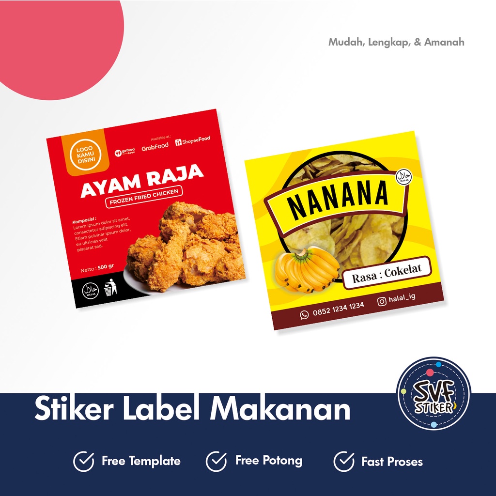 

Stiker / Sticker Label Makanan / Kuliner Part 1