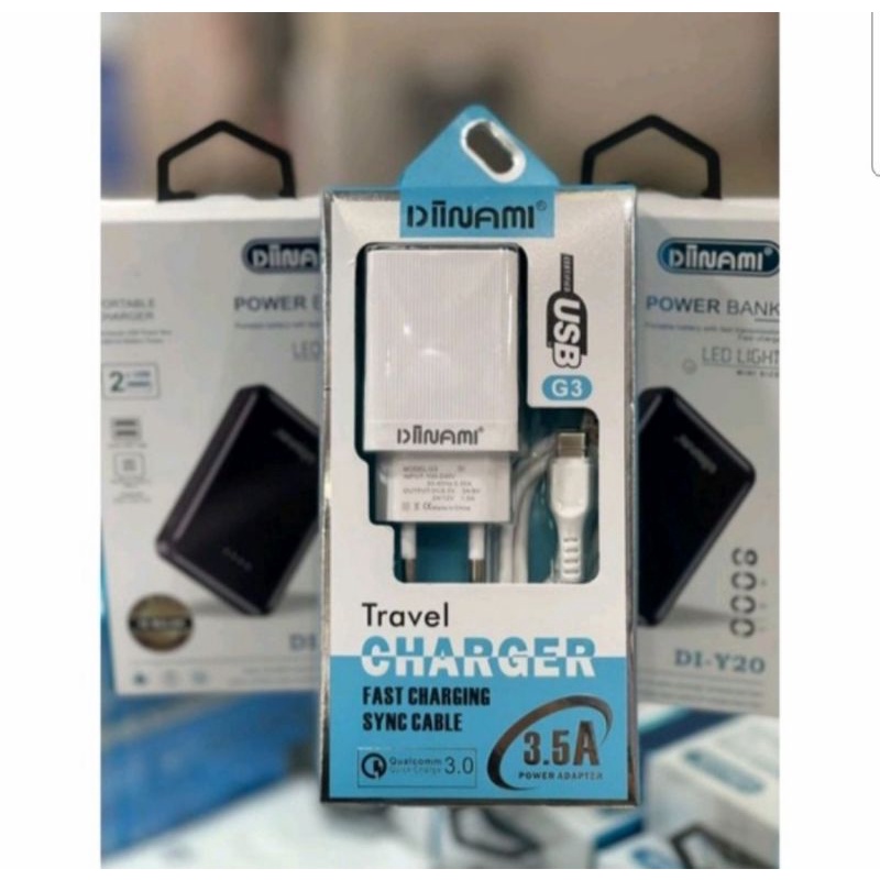 Charger Diinami G3 Type C Qualcomm QC 3.0 3.5A Fast Charging