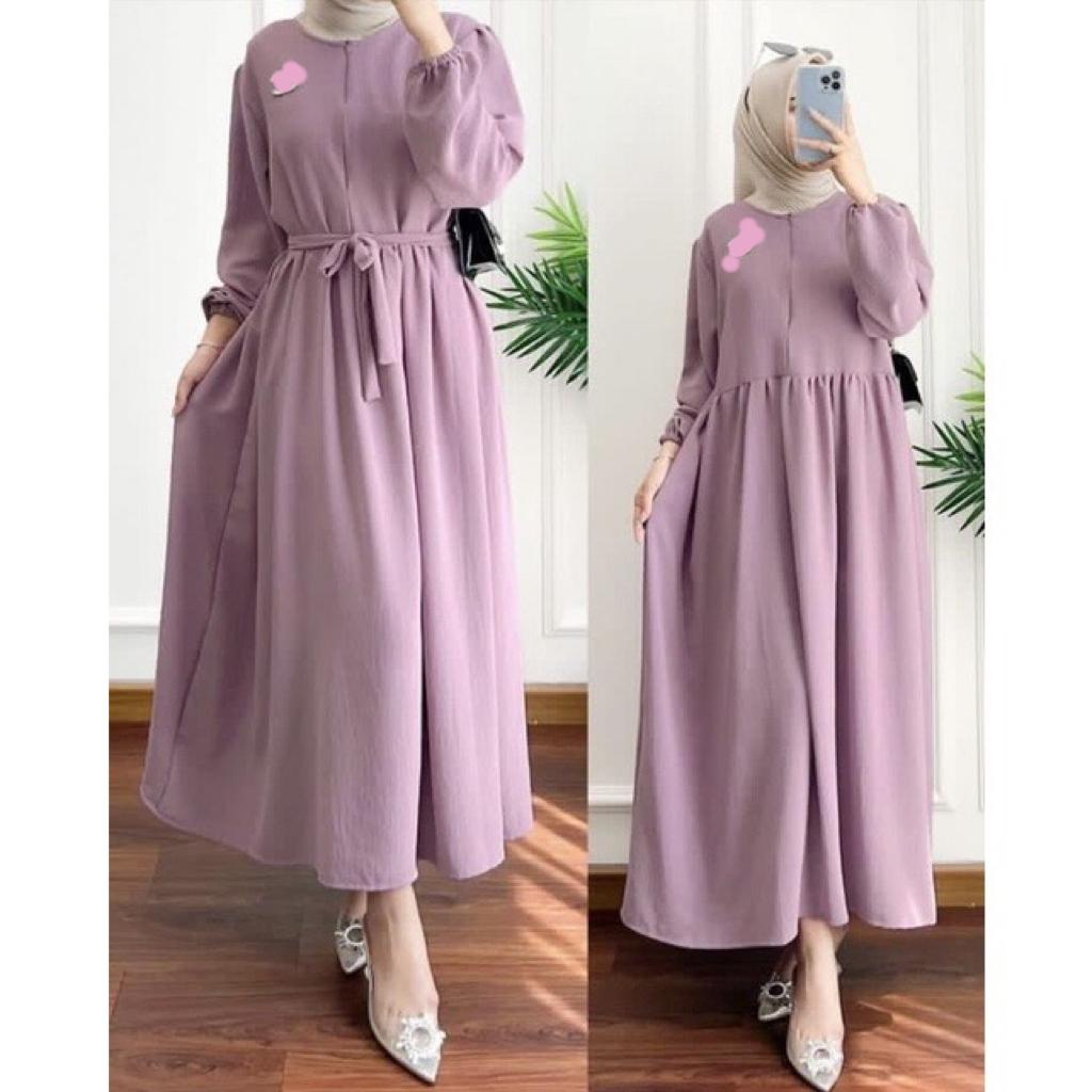 Midi dress/ midi dress crinkel/ midi dress jumbo/ midi dress muslim / Dress muslimah / midi dress ld 120cm / dress jumbo/ midi dress/ homedress wanita / crinkle jumbo