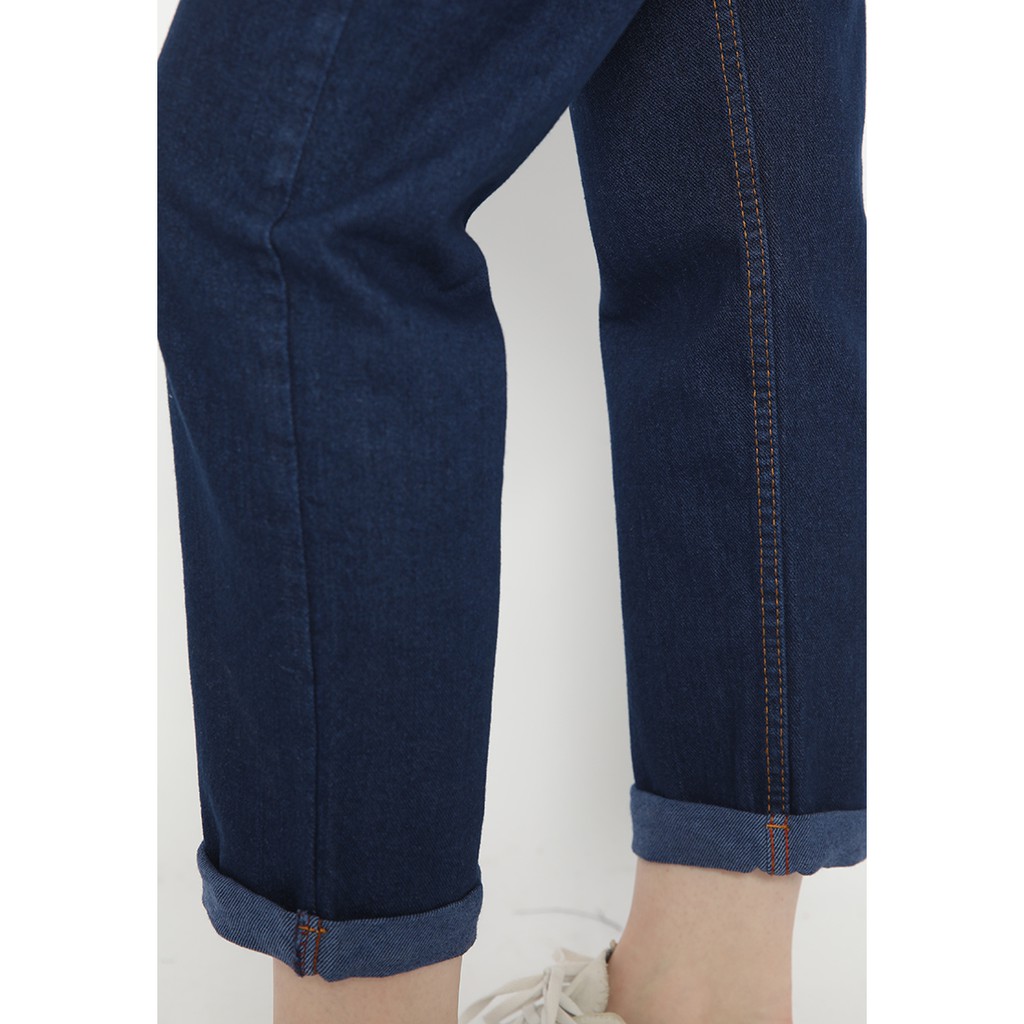 Dazina Boyfriend Jeans Tebal Celana Wanita - Navy