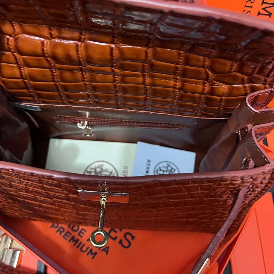 Harga Murah.. LIMITED EDITION TAS BRANDED HK.25 CROCO FANTA FUSCHIA FREE BOX DAN PAPERBAG KOMPLIT HA