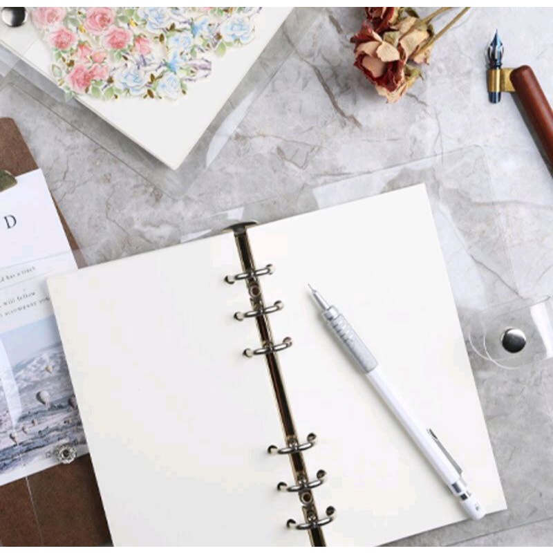 Binder A6 6 ring transparan Binder korea boju binder budgeting binder keuangan (include BOX)