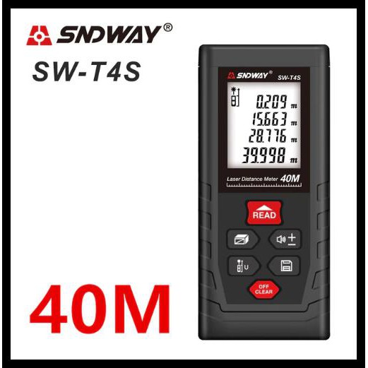 SNDWAY SW-T4S Meteran Laser Digital Distance 40M