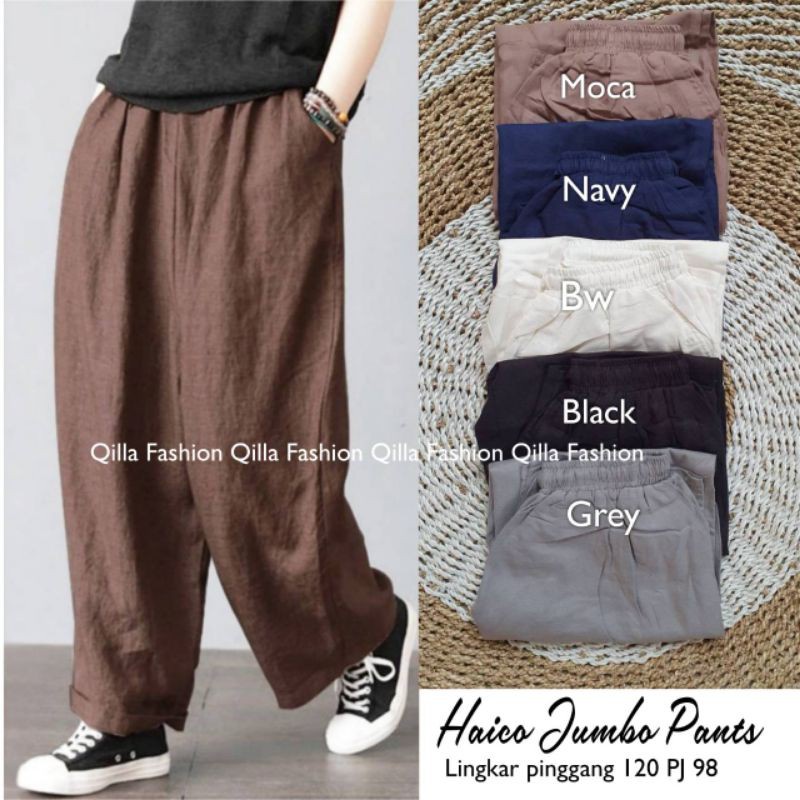 Kim Kim Pants / Haico Pants (Kulot Linen Pants - Katun Rami) Kim Kim Pant