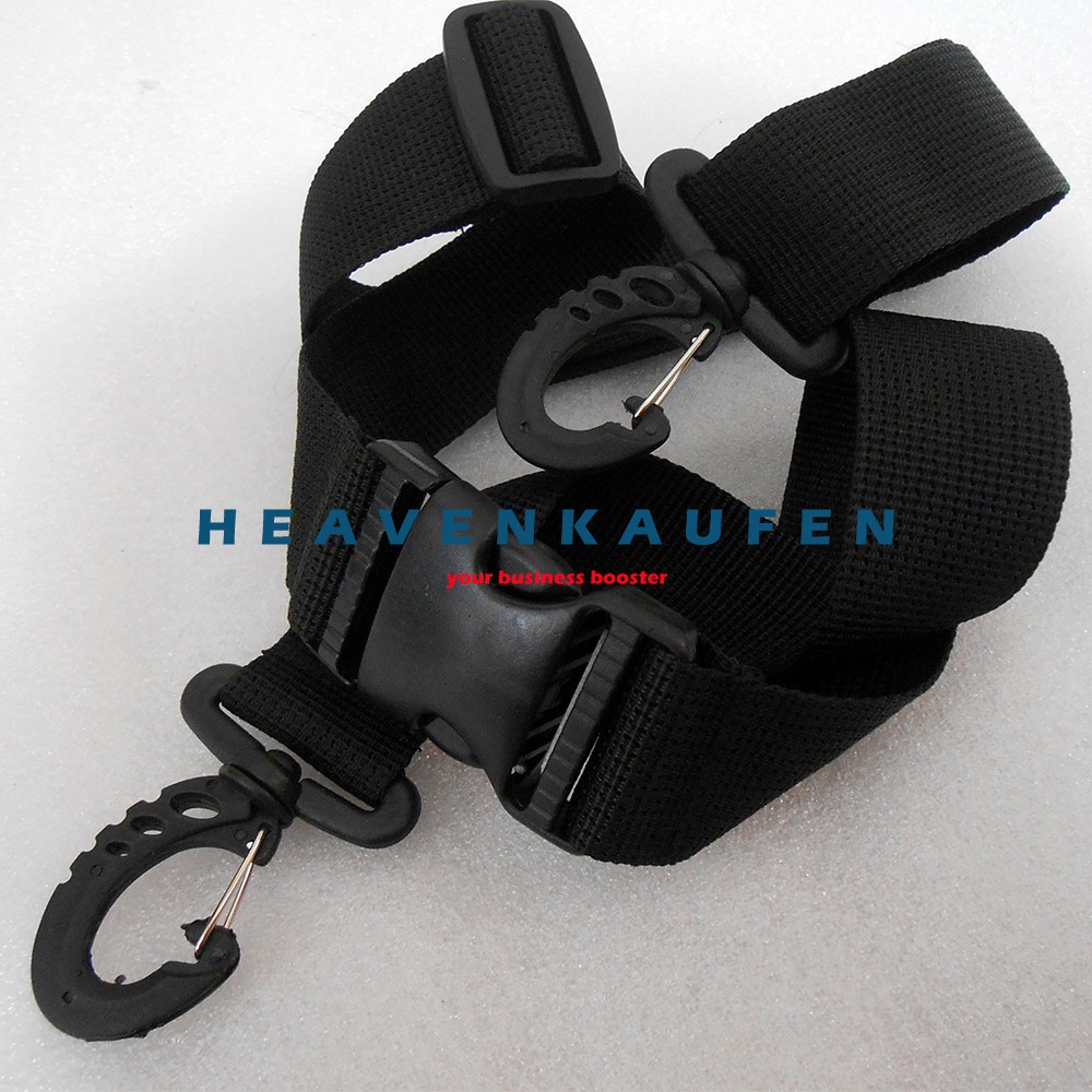 Tali Selempang Strap Tas Pria Warna Hitam Lebar 3,8 cm Dengan Buckle