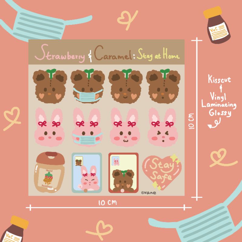 

Strawberry & Caramel: Stay at Home Stickersheet