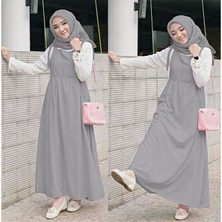 Maxi Dress Baju Muslim Gamis Tunik 3in1 Wakanda Misty Ta7.1813