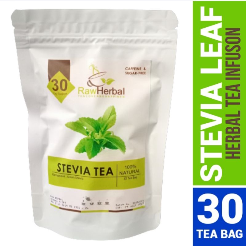 STEVIA TEA : TEH DAUN STEVIA ISI 30 TEA BAG, AMAN UNTUK DIABETES