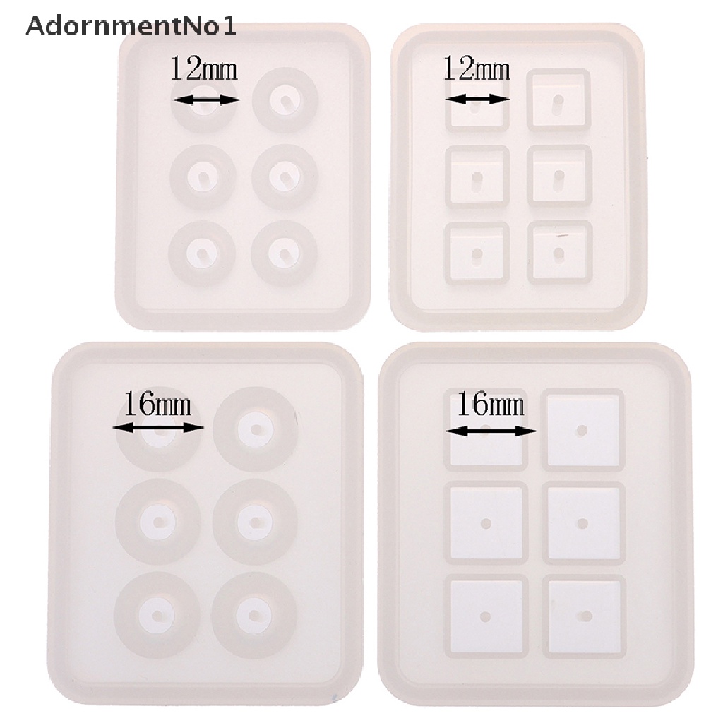 (AdornmentNo1) Cetakan Bola flat 12mm 16mm Bahan Silikon Untuk Membuat Perhiasan