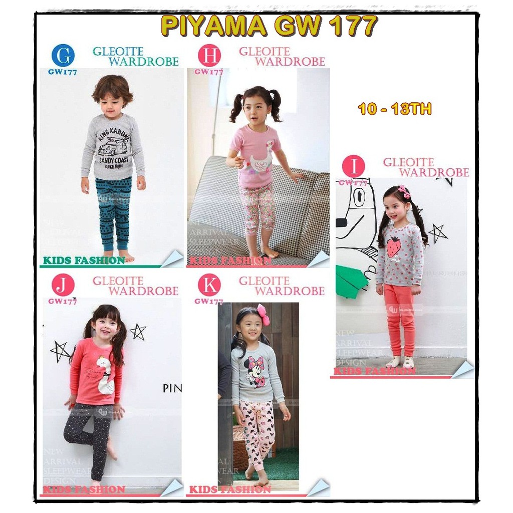 GW 177 PIYAMA ANAK UKURAN BESAR  / BAJU TIDUR ANAK