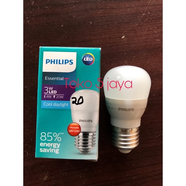 lampu led philips 3watt / lampu philips 3 watt / philips 3watt