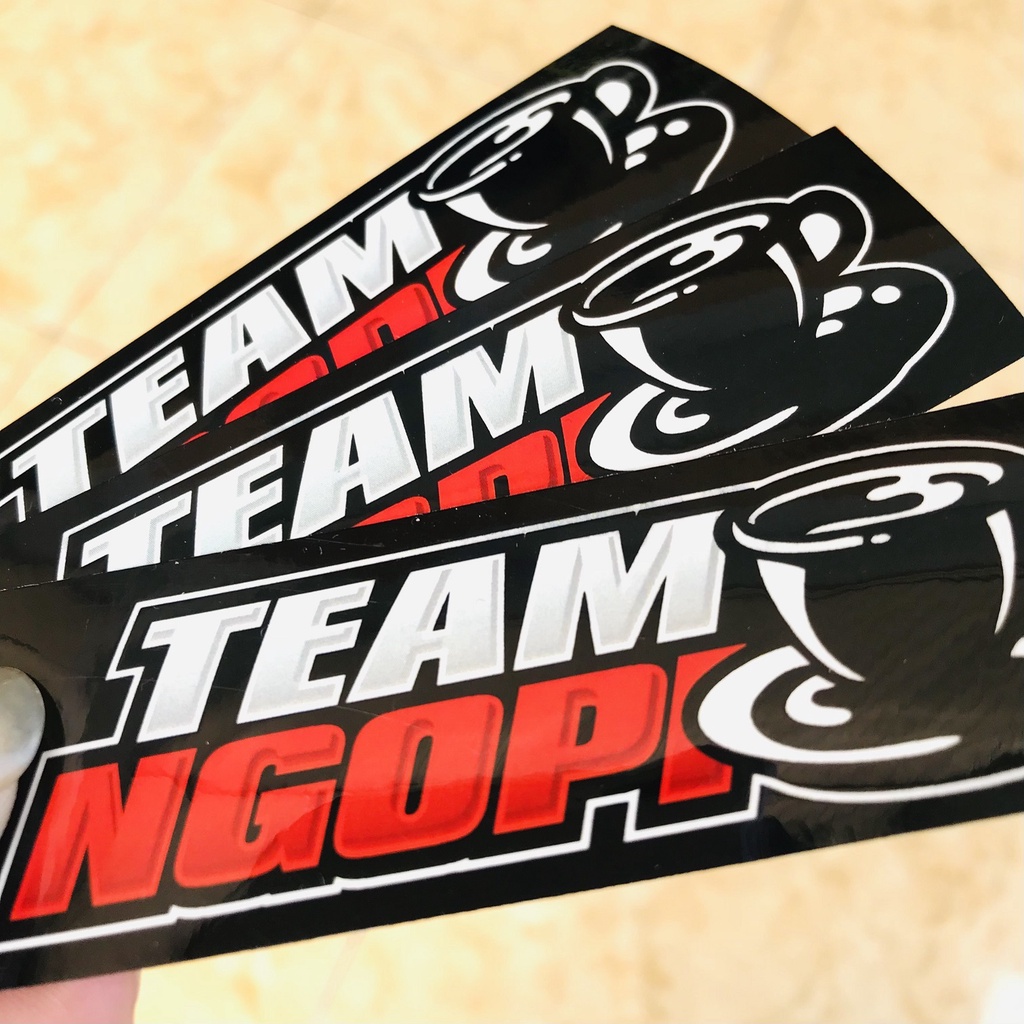 Stiker Motor Racing Anti Air (Bijian) Team Ngopi