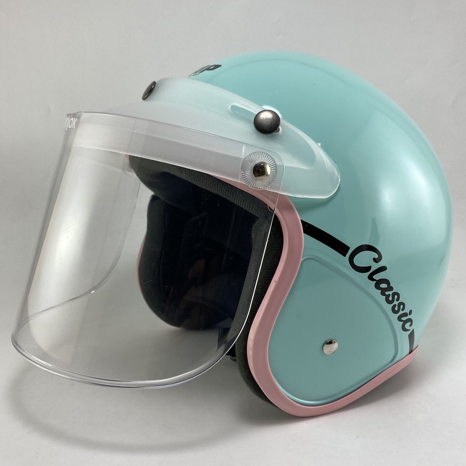  Helm  Bogo Dewasa Wanita Kekinian  Motor Sni Helem Retro 