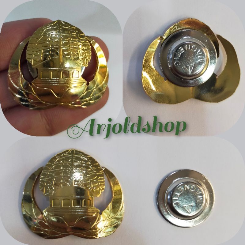 pin korpri Kuningan asli magnet kwalitas bagus