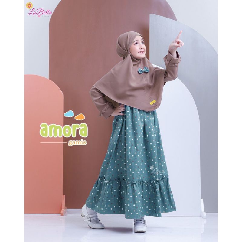 (3-4 Tahun)SALE LAST STOCK Gamis Amora ORIGINAL by Labella