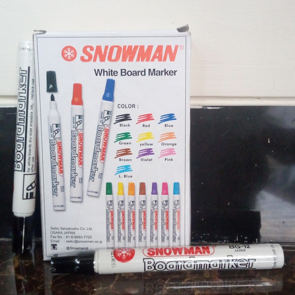 

Spidol Snowman Boardmarker / Whiteboard BG-12