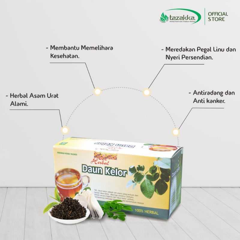

Tazakka Teh Celup Daun Kelor Moringa Tea Original Obat Nyeri Sendi Lutut