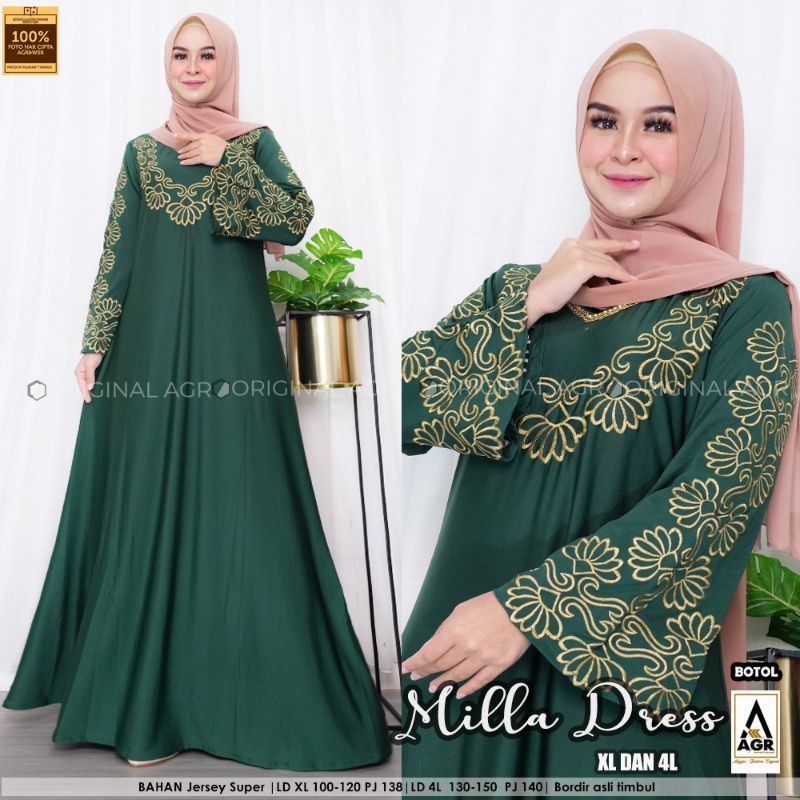 MILASTY GAMIS SYARI GAMIS TURKI BORDIR JUMBO