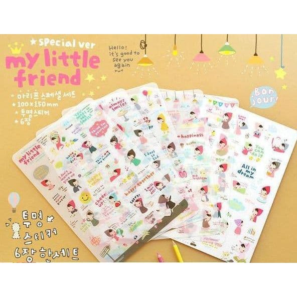 PONY BROWN Diary Sticker - My Little Friend special ver. (6pcs)