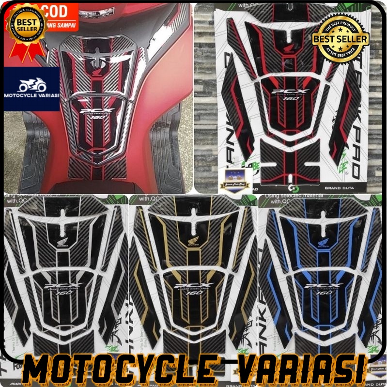 Stiker sticker tankpad new pcx 160 carbon resin timbul