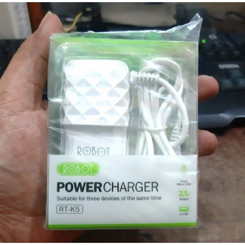 Charger Robot Original RTK5 RT-K5 Micro USB 2.1 Amper Fast Charging