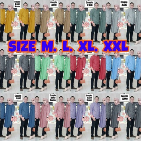 READY STOCK LANGSUNG ORDER SAJA TUNIK SARIMBIT SUAMI ISTRI COUPLE ALFY / COUPLE VOBA / COUPLE KEMEJA
