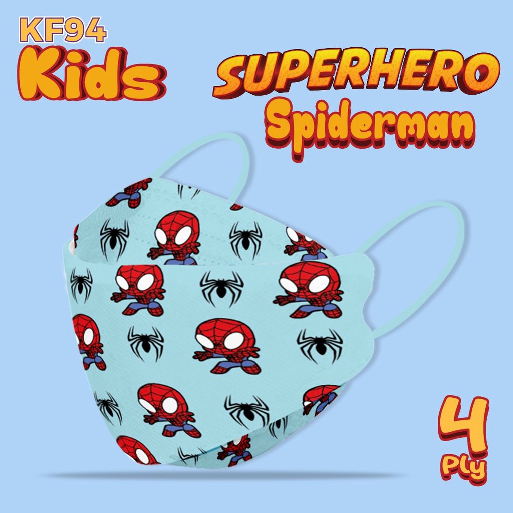 KF94 SUPERHERO ONCARE CAREION /10 - MASKER KF94 ONCARE 4PLY ANAK SERIES DISNEY HERO LIMITED EDTION