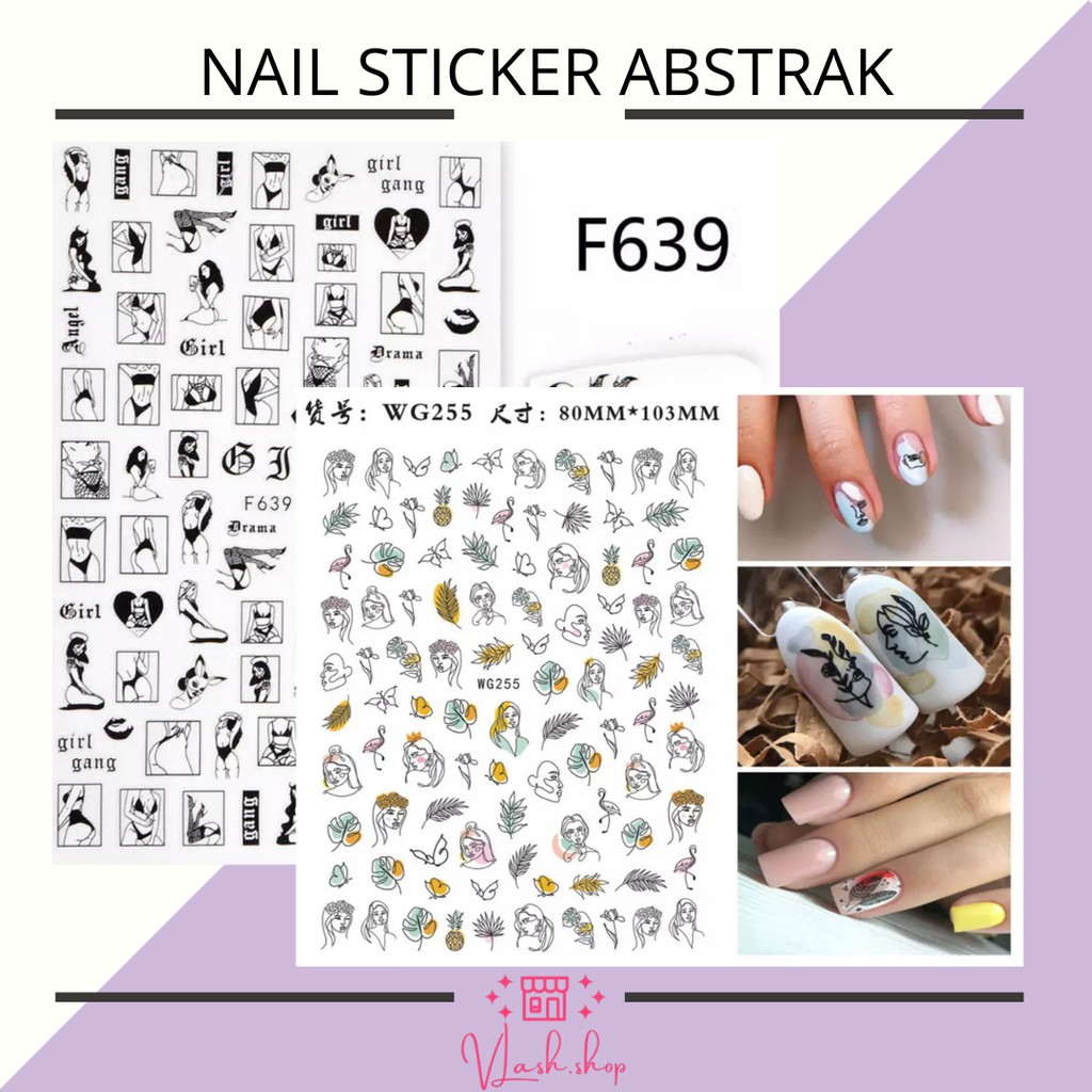 NAIL STICKER ABSTRAK