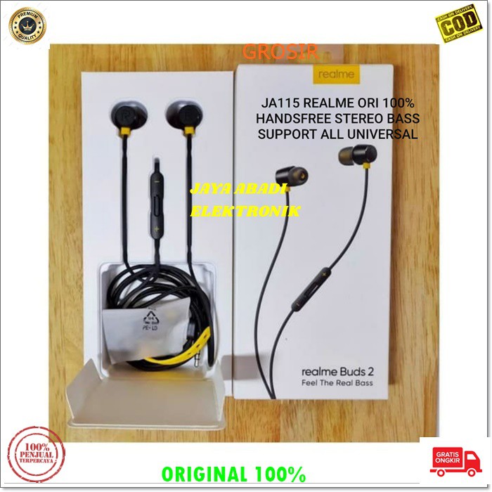 J115 REALME HANDSFREE HEADPHONE EARBUD EARPHONE HEADPHONE MUSIK CALL AUDIO SUPER BASS HEADSET PRO EARPHONE BUDS DOBEL BAS DUAL BASS EARPHONE HF HANDSFREE MIC KABEL UNIVERSAL MULTI BISA KESEGALA GADGET TAB ATAU PC JACK AUDIO 3,5MM TERDAPAT PENGATUR VOL