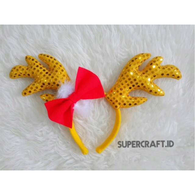 Bando Karakter Rusa Deer Headband Rudolph the red noised reindeer christmas bando natal Bando rusa