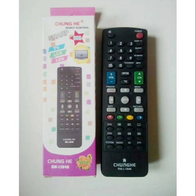 REMOT/REMOTE TV LCD/LED SHARP MULTI/UNIVERSAL CHUNGHE L1846